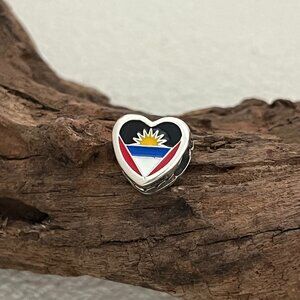 Pandora I LOVE Antigua and Barbuda Exclusive Heart Charm S925 ALE Bead